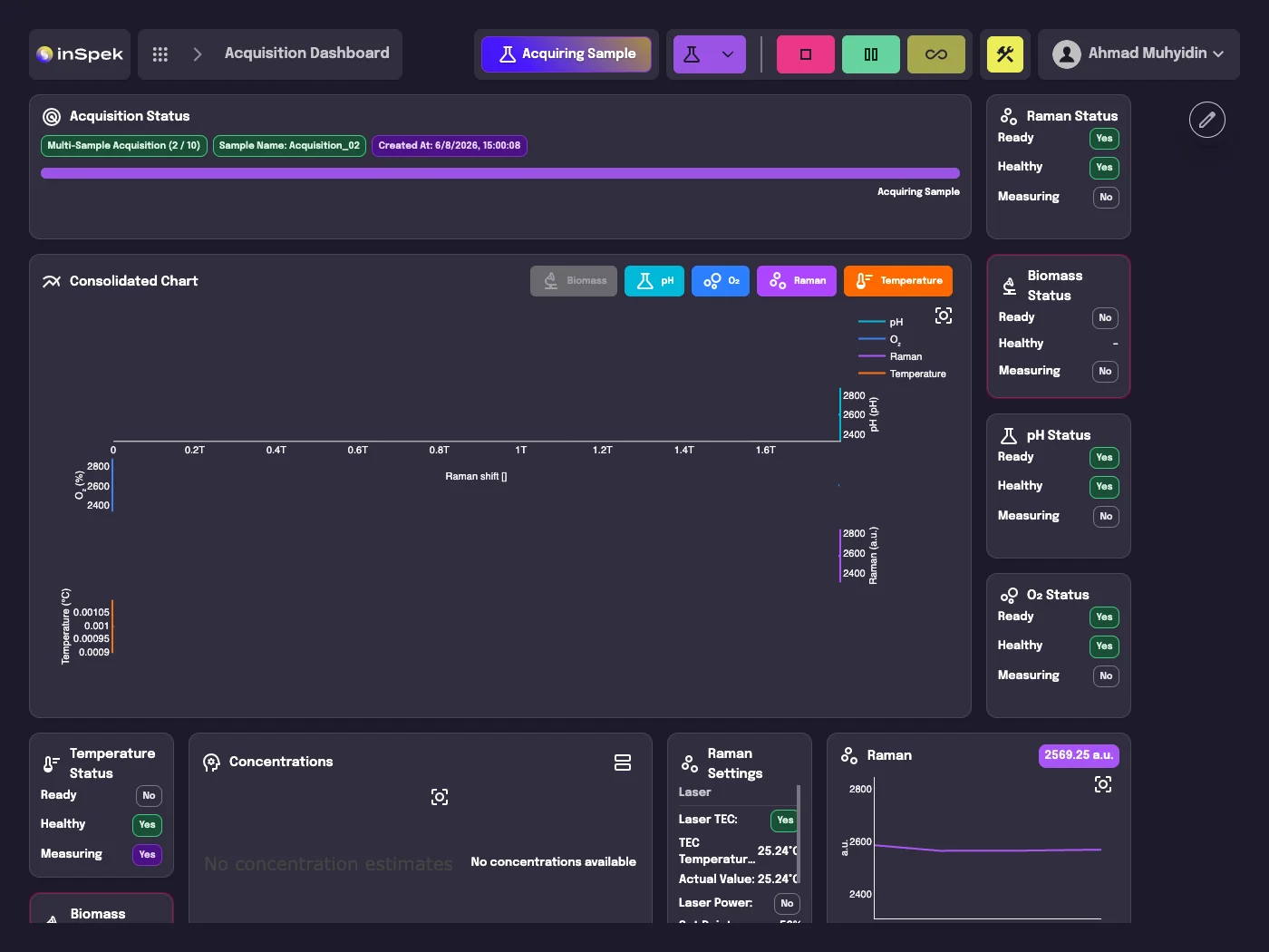 OCU — live acquisition dashboard